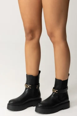 Twin-set Stivaletti Chunky con Fibbia LogataNERO