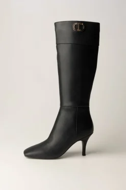 Twin-set Stivali Alti con Punta SquadrataNERO