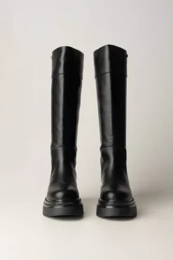 Twin-set Stivali Combat con Suola SpessaNERO