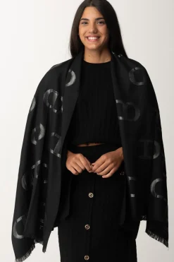 Twin-set Stola con Stampa LogoNERO