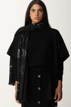 Twin-set Stola con Stampa LogoNERO