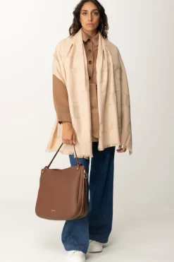 Twin-set Stola con Stampa LogoLIGHT NUDE