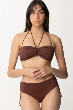 Twin-set Top a Fascia Arricciata Per BikiniBITTER CHOCOLATE