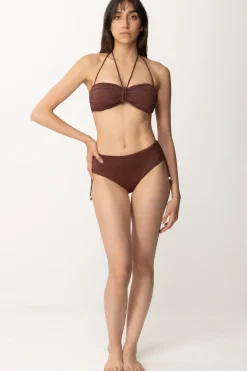 Twin-set Top a Fascia Arricciata Per BikiniBITTER CHOCOLATE