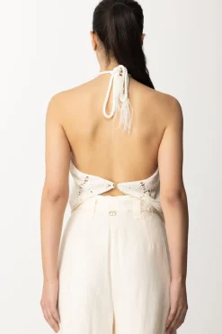 Twin-set Top a Losanghe con PiumeNEVE