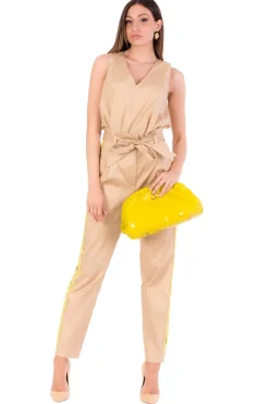 Twin-set Top Asimemtrico Smanicato In PopelineCUBAN SAND