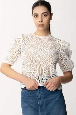 Twin-set Top Crochet Effetto PizzoNEVE