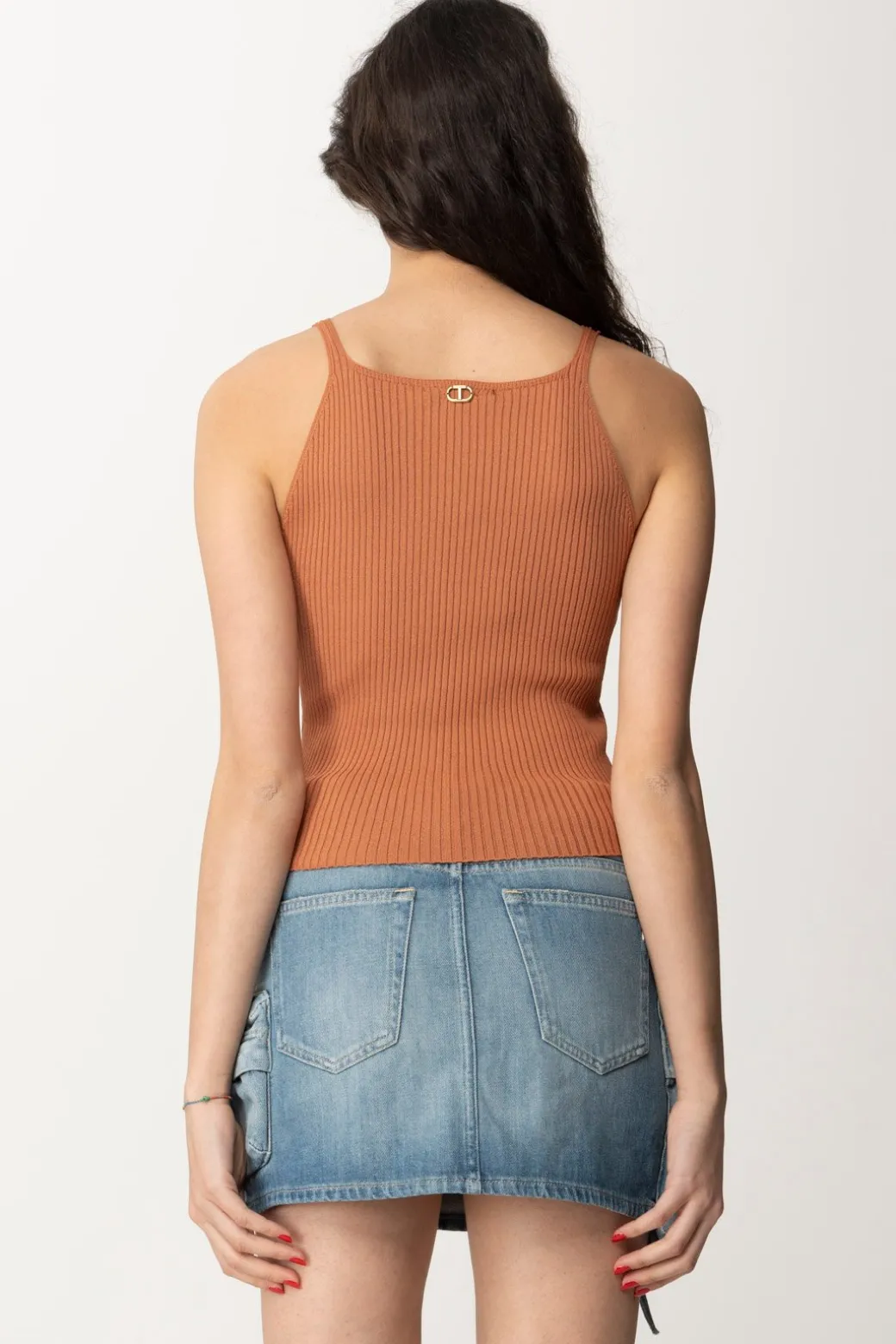 Twin-set Top In Maglia con TraforatureCANYON SUNSET SCURO