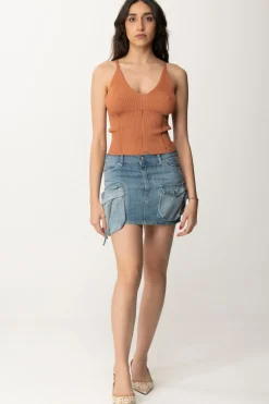 Twin-set Top In Maglia con TraforatureCANYON SUNSET SCURO