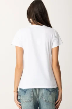 Twin-set T-shirt con Etichetta Logo e RicamoBIANCO OTTICO