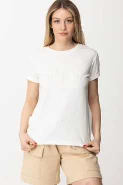 Twin-set T-shirt con Oval T RicamatoNEVE