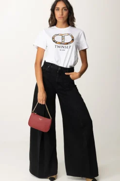 Twin-set T-shirt con Stampa Oval TBIANCO OTTICO