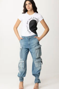 Twin-set T-shirt Stampa CuoreBIANCO OTTICO