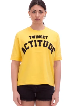 Twin-set T-shirt Twin-set Actitude BasicVIVID YELLOW