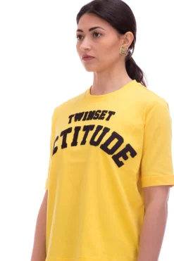 Twin-set T-shirt Twin-set Actitude BasicVIVID YELLOW