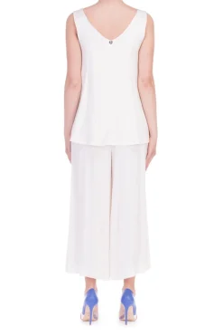 Twin-set Tuta Ampia Effetto CompletoBIANCO SETA