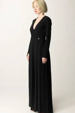 Twin-set Tuta In Crêpe Plissé con BottoniNERO