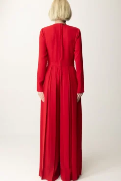 Twin-set Tuta In Crêpe Plissé con BottoniROSSO VENEZIANO