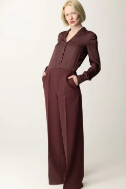 Twin-set Tuta Lunga con Top a CamiciaPLUM WINE