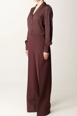 Twin-set Tuta Lunga con Top a CamiciaPLUM WINE