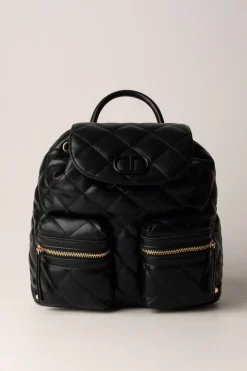 Twin-set Zaino Trapuntato con Tasche FrontaliNERO