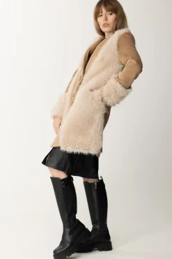 Yes London Cappotto con Inserto In EcopellicciaCAMMELLO